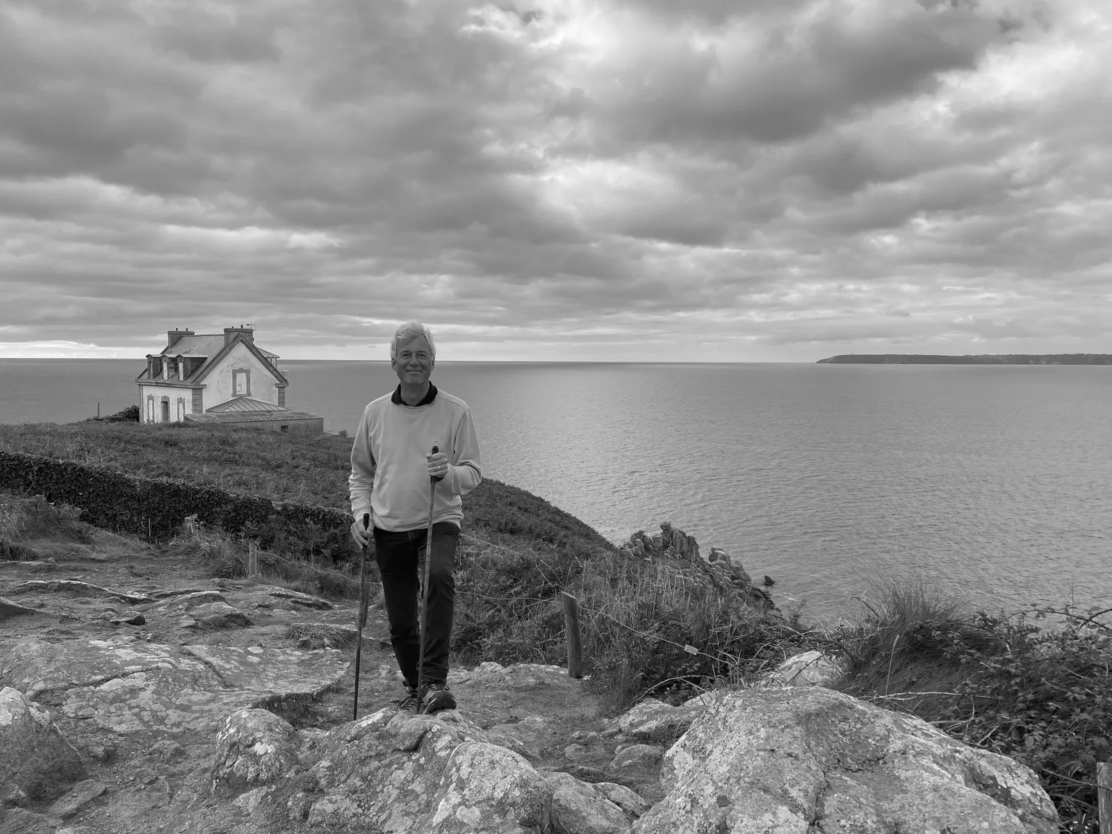 Hiking along the Breton coast.